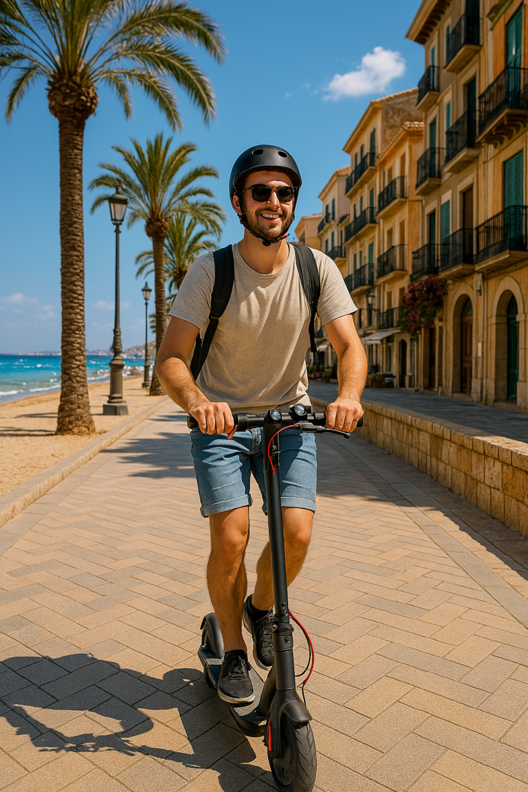 Mit dem E-Scooter durch den Urlaubsort