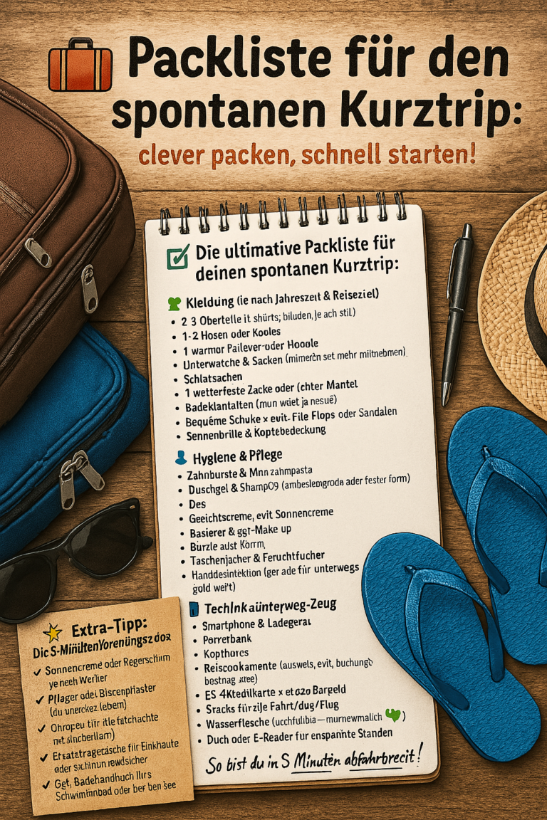 Packliste für spontanen Kurztrip